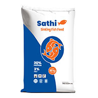 SATHI SINKING FISH FEED (20% Protein) - 50 KG