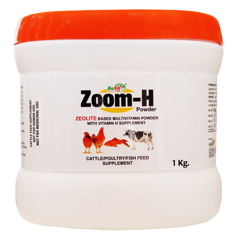 Zeolite Based Multivitamin Powder For Cow, Cattle, Poulty & Aqua, Zoom-H 1 Kg.